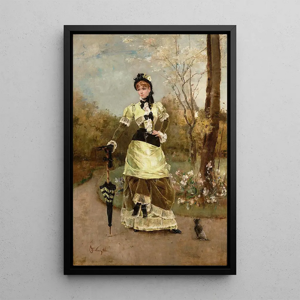 Reproduction of the painting La Parisienne - Alfred Stevens
