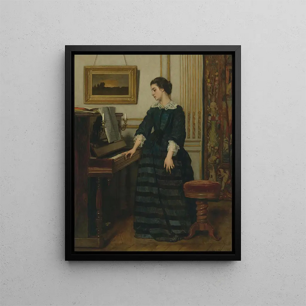 L'absence - Alfred Stevens — framed artwork on a wall