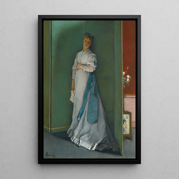 L'émotionnée - Alfred Stevens — framed artwork on a wall
