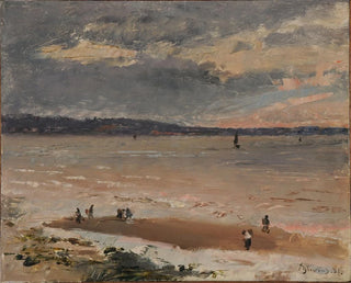 Marine Painting in Le Havre - Alfred Stevens — artwork view