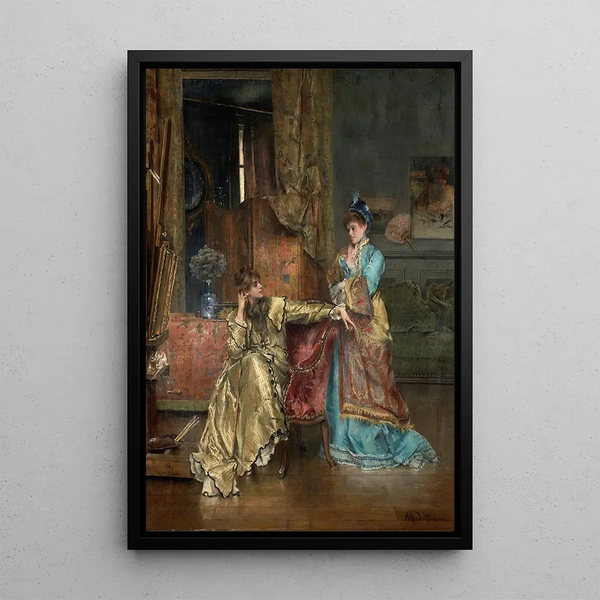 La Visite - Alfred Stevens — framed artwork on a wall