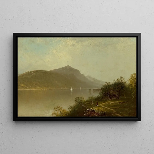 The Hudson River - Alfred Thompson Bricher — framed artwork on a wall