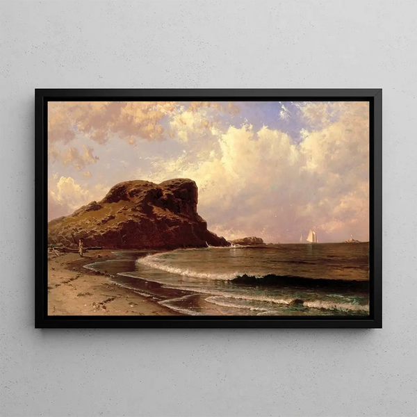 Castle Rock, Nahant, Massachusetts - Alfred Thompson Bricher — framed artwork on a wall