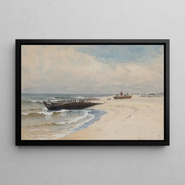 Low Tide - Alfred Thompson Bricher — framed artwork on a wall