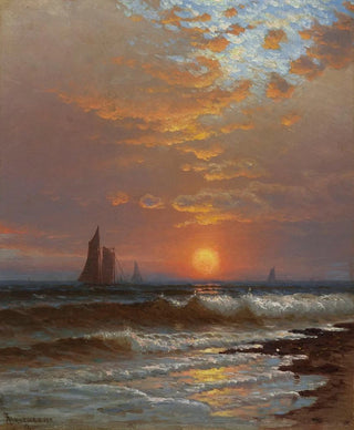 Sailboats at Sunset - Alfred Thompson Bricher — artwork view