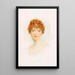 Head of Blonde Woman No.1 - Alfred Turner — framed artwork on a wall