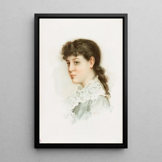 Reproduction of the painting Head of a Brunette Woman No.2 - Alfred Turner