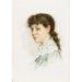 Reproduction of the painting Head of a Brunette Woman No.2 - Alfred Turner