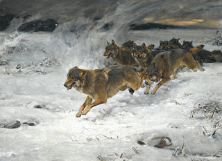 A wolf pack - Alfred von Wierusz-Kowalski — artwork view