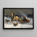Attack of the wolves - Alfred von Wierusz-Kowalski — framed artwork on a wall