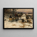En route pour la chasse d'hiver - Alfred von Wierusz-Kowalski — framed artwork on a wall