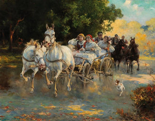 The Peasant Wedding - Alfred von Wierusz-Kowalski — artwork view