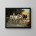 The Peasant Wedding - Alfred von Wierusz-Kowalski — framed artwork on a wall