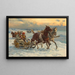 La promenade en traîneau - Alfred von Wierusz-Kowalski — framed artwork on a wall