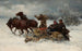 Wolves attacking a sledge - Alfred von Wierusz-Kowalski — artwork view