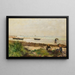 On the beach - Alfred Wahlberg — framed artwork on a wall