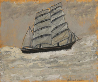 Ship at Sea in a Storm - Alfred Wallis — artwork view