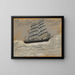 Ship at Sea in a Storm - Alfred Wallis — framed artwork on a wall