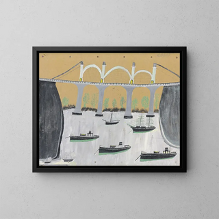 Pont de Saltash - Alfred Wallis — framed artwork on a wall