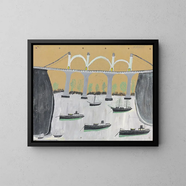 Pont de Saltash - Alfred Wallis — framed artwork on a wall