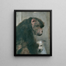 Monkey and Dog - Alfred Wesemann — framed artwork on a wall