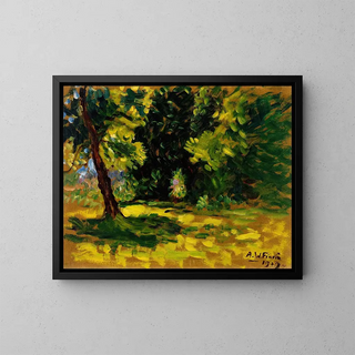 Bushes - Alfred William Finch — framed artwork on a wall