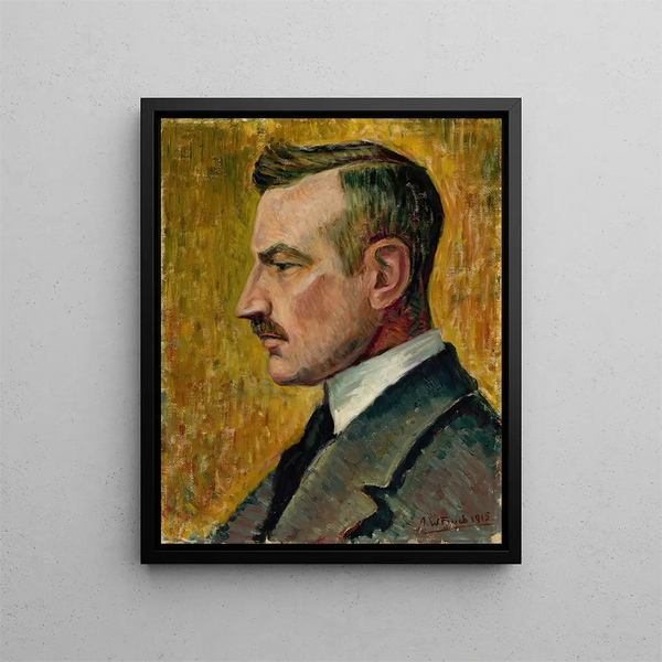 Portrait of the artist Magnus Enckell - Alfred William Finch — framed artwork on a wall