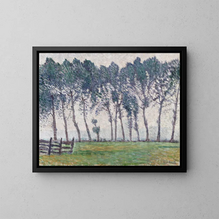 Rainy Weather at Hampton Court - Alfred William Finch — framed artwork on a wall