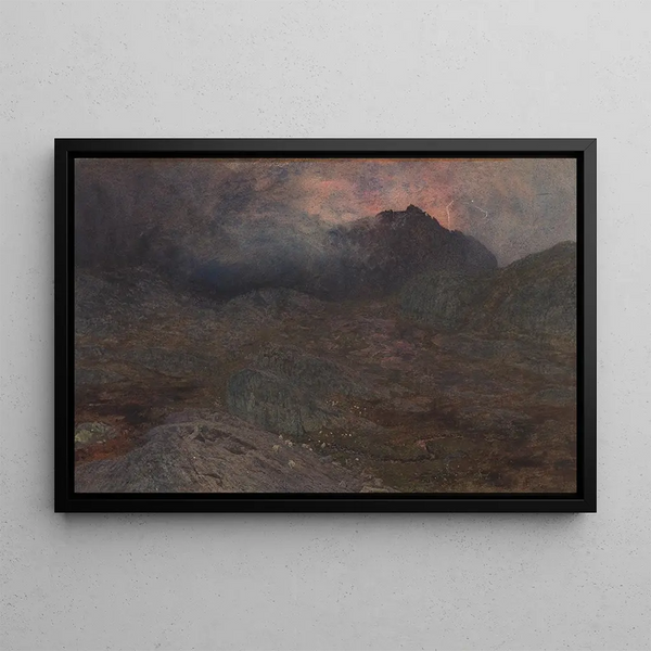 Cwm Trifaen - Alfred William Hunt — framed artwork on a wall