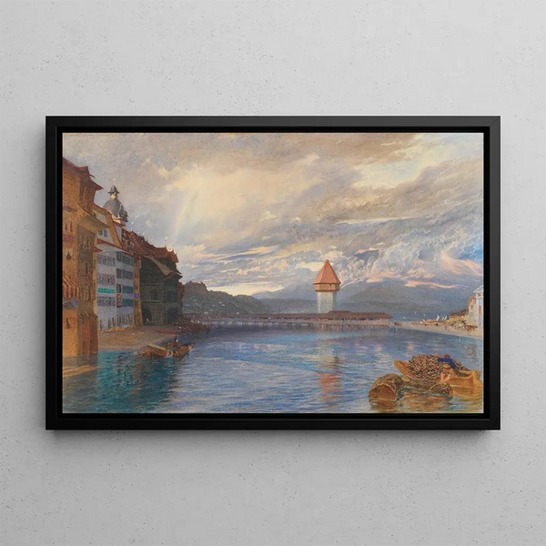 Lucerne Painting - Alfred William Hunt — framed artwork on a wall