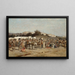 a lively market at the foot of the ramparts of Tangier - Alfred Wordsworth Thompson — framed artwork on a wall