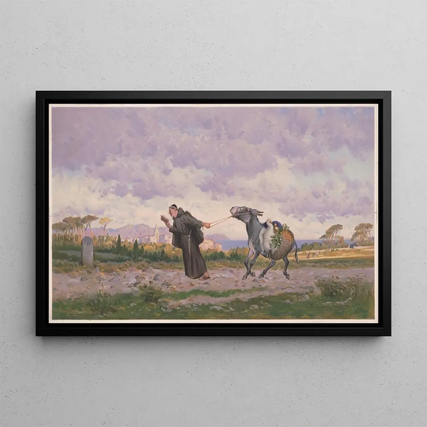 The quest for knowledge in difficulty - Alfred Wordsworth Thompson — framed artwork on a wall