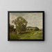Landscape with Cows - Alfred Zimmermann — framed artwork on a wall