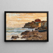 Fishing boat on the beach at sunset - Alfred Zoff — framed artwork on a wall