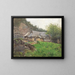 a landscape with a hut - Alfred Zoff — framed artwork on a wall