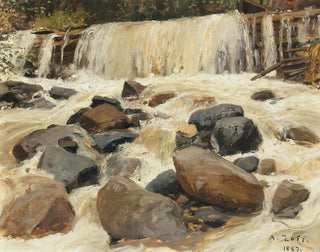 A dam on the river - Alfred Zoff — artwork view