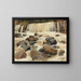 A dam on the river - Alfred Zoff — framed artwork on a wall