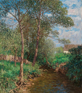 A sunny landscape with stream - Alfred Zoff — artwork view