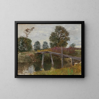 Pont ancien à Langenpreising - Alfred Zoff — framed artwork on a wall