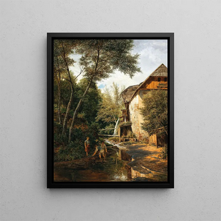 an old mill above Pörtschach - Alfred Zoff — framed artwork on a wall