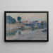 Rising Moon over Nieuport - Alfred Zoff — framed artwork on a wall