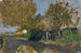 Street of Village with Farm under the Trees - Alfred Zoff — artwork view