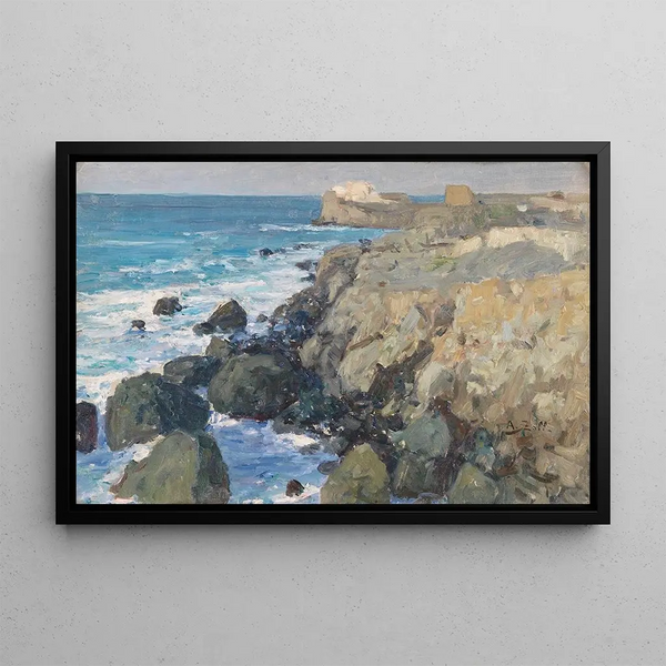 Côte près de Forio sur Ischia - Alfred Zoff — framed artwork on a wall