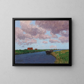 Landscape of Belgium - Alfred Zoff — framed artwork on a wall