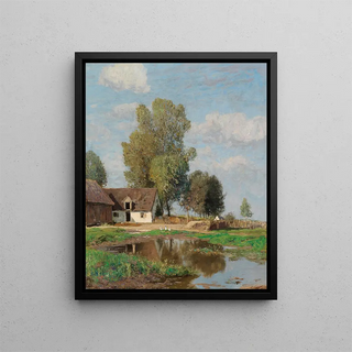 Rural Idylle Painting - Alfred Zoff — framed artwork on a wall