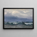 Marine waves painting with sailboats - Alfred Zoff — framed artwork on a wall