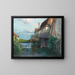 Motif of a Styria Ironworks - Alfred Zoff — framed artwork on a wall