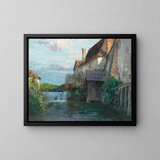 Motif of a Styria Ironworks - Alfred Zoff — framed artwork on a wall