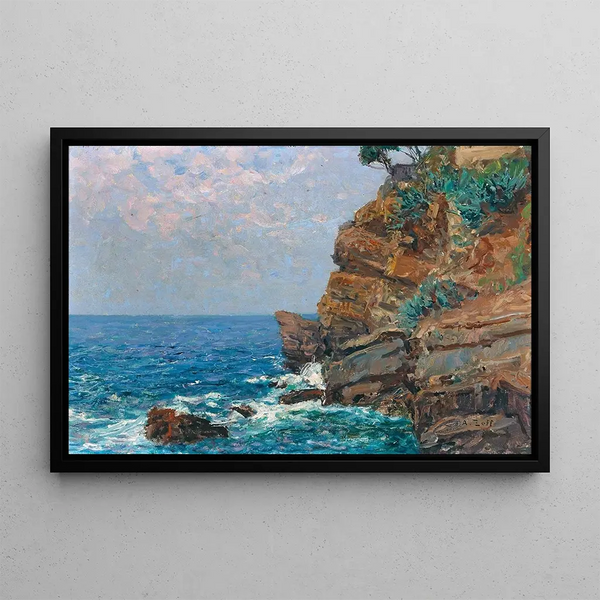 on the Sestri Levante coast - Alfred Zoff — framed artwork on a wall