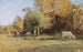 Summer Landscape Painting with Cows - Alfred Zoff — artwork view